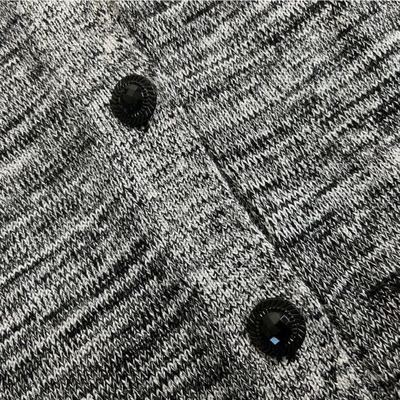 Lane Bryant Metallic Fringe Button Front Cardigan Black White Women Size 14/16 - Picture 6 of 15